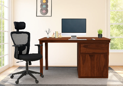 Oliver Study Desk and Jonas Revolving Chair Combo